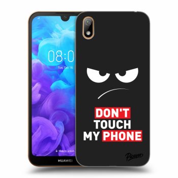 Picasee husă neagră din silicon pentru Huawei Y5 2019 - Angry Eyes - Transparent