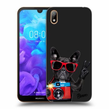 Picasee husă neagră din silicon pentru Huawei Y5 2019 - French Bulldog