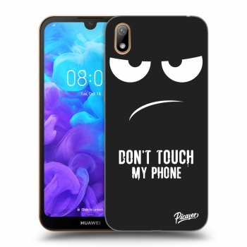 Picasee husă neagră din silicon pentru Huawei Y5 2019 - Don't Touch My Phone