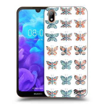 Picasee husă neagră din silicon pentru Huawei Y5 2019 - Butterflies