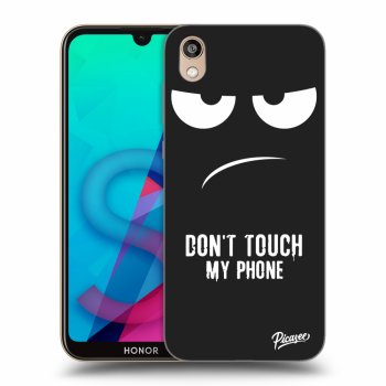 Picasee husă neagră din silicon pentru Honor 8S - Don't Touch My Phone