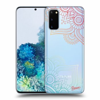 Picasee husă transparentă din silicon pentru Samsung Galaxy S20 G980F - Flowers pattern