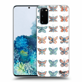 Picasee husă transparentă din silicon pentru Samsung Galaxy S20 G980F - Butterflies