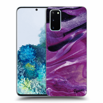 Husă pentru Samsung Galaxy S20 G980F - Purple glitter