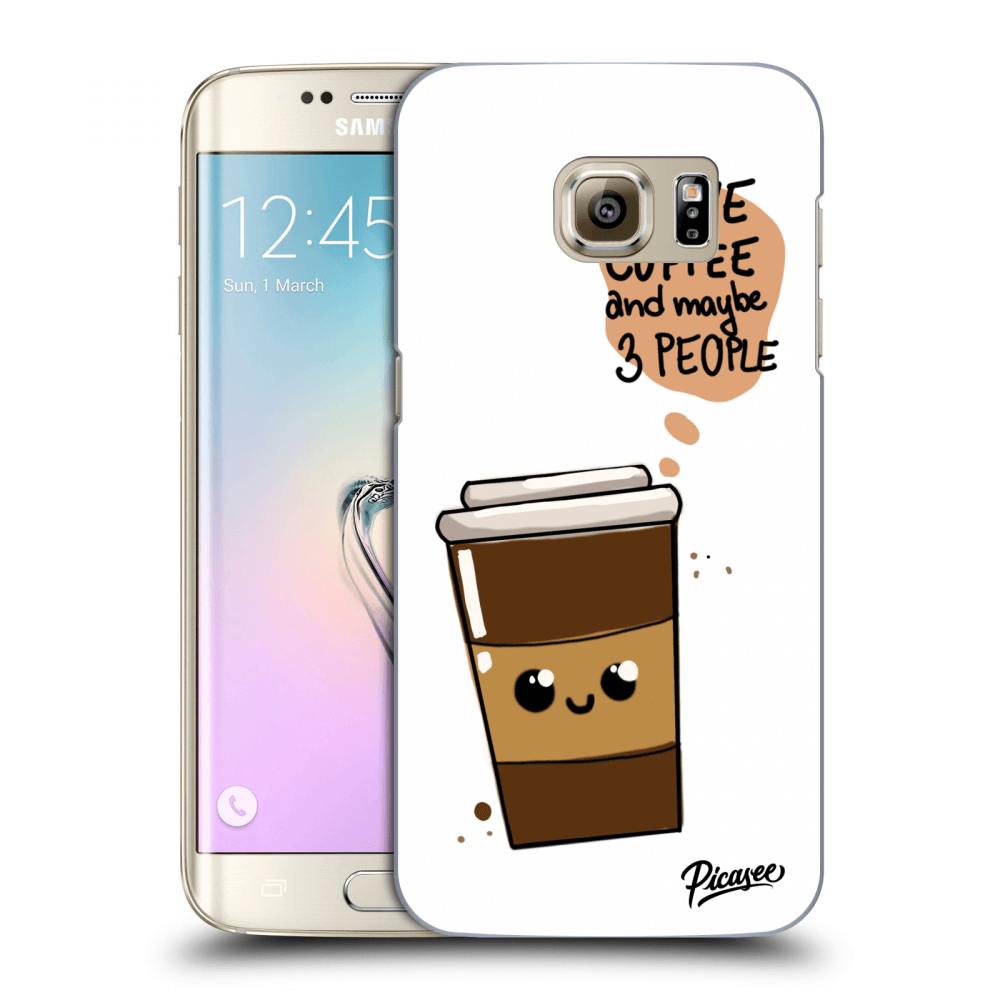 Picasee husă transparentă din silicon pentru Samsung Galaxy S7 Edge G935F - Cute coffee