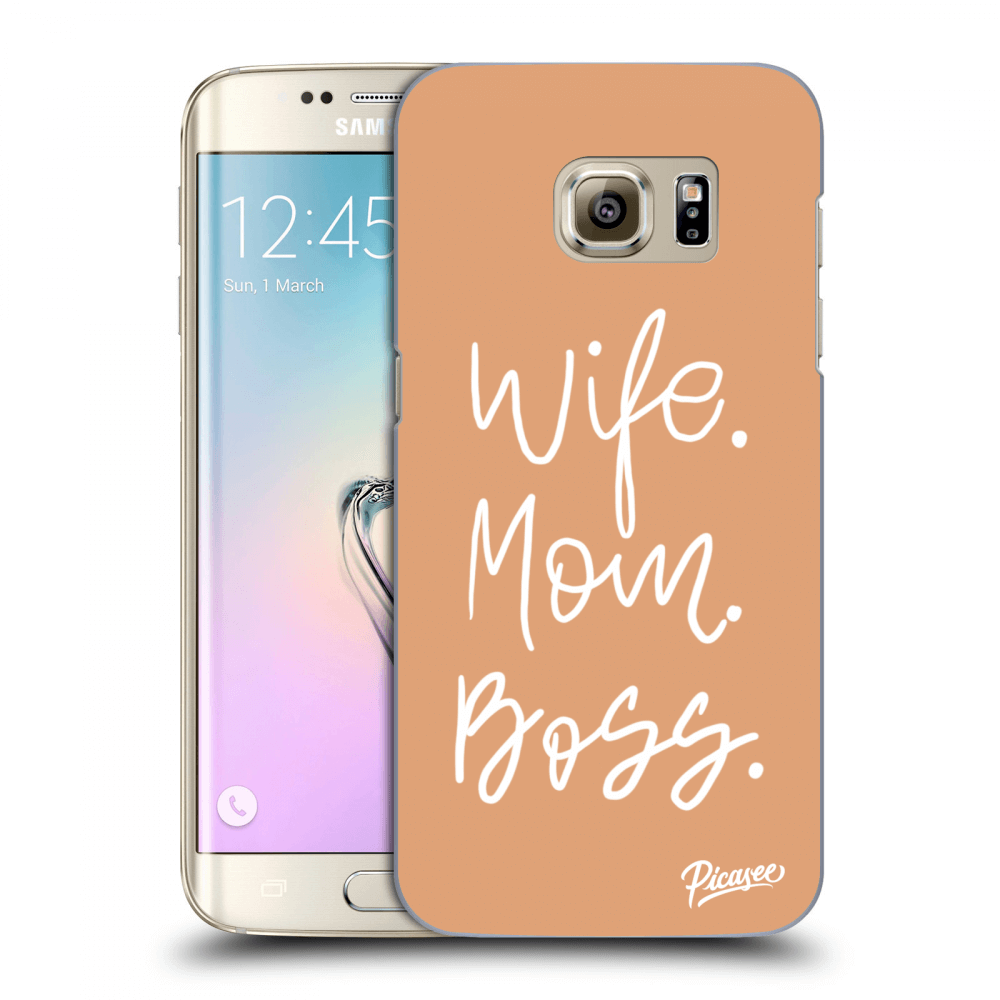 Picasee husă transparentă din silicon pentru Samsung Galaxy S7 Edge G935F - Boss Mama