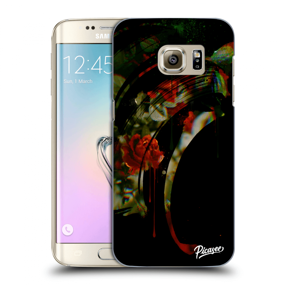 Picasee husă transparentă din silicon pentru Samsung Galaxy S7 Edge G935F - Roses black