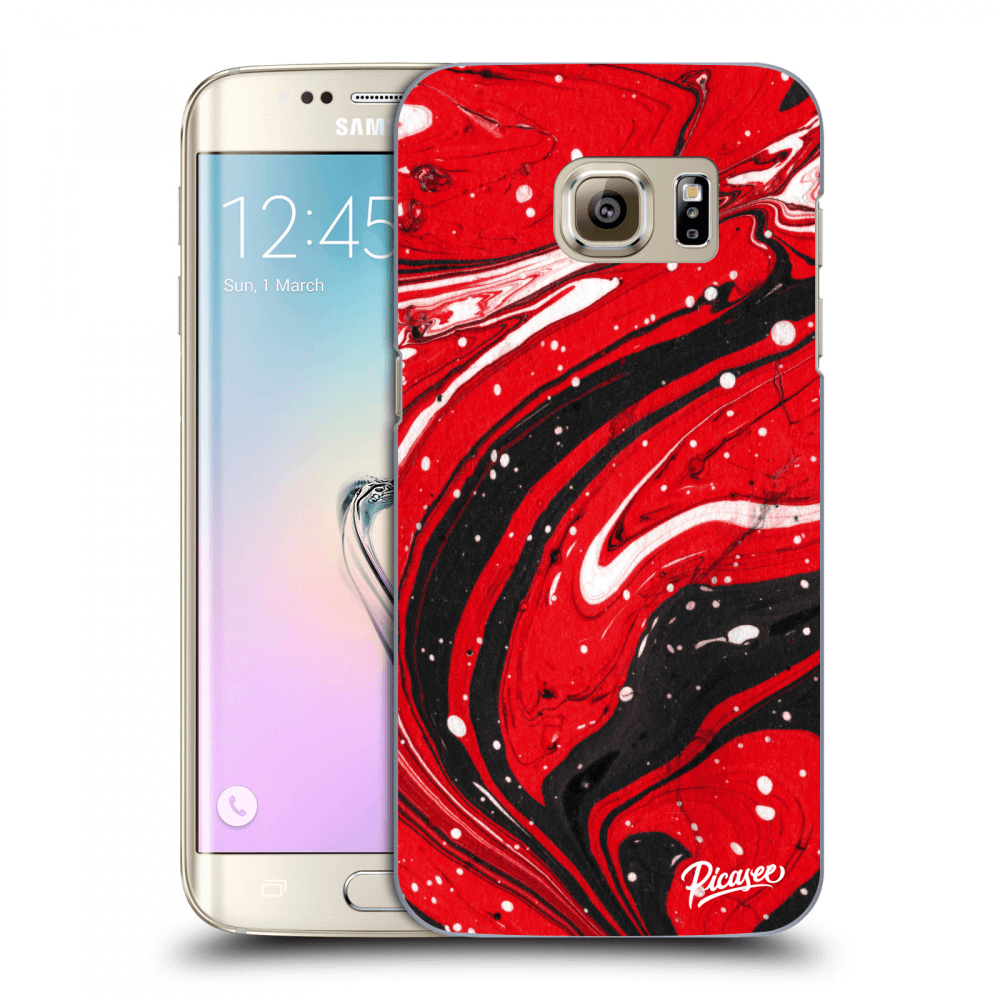 Picasee husă transparentă din silicon pentru Samsung Galaxy S7 Edge G935F - Red black
