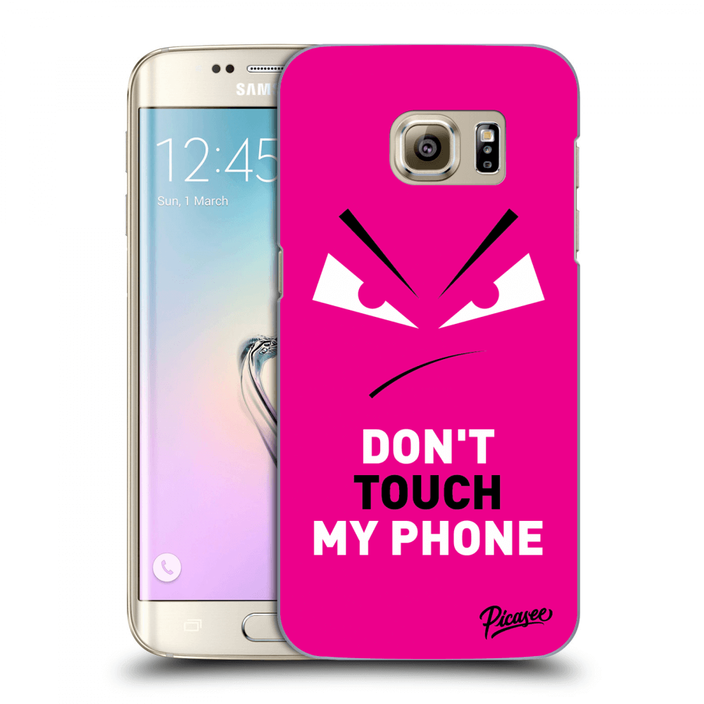 Picasee husă transparentă din silicon pentru Samsung Galaxy S7 Edge G935F - Evil Eye - Pink