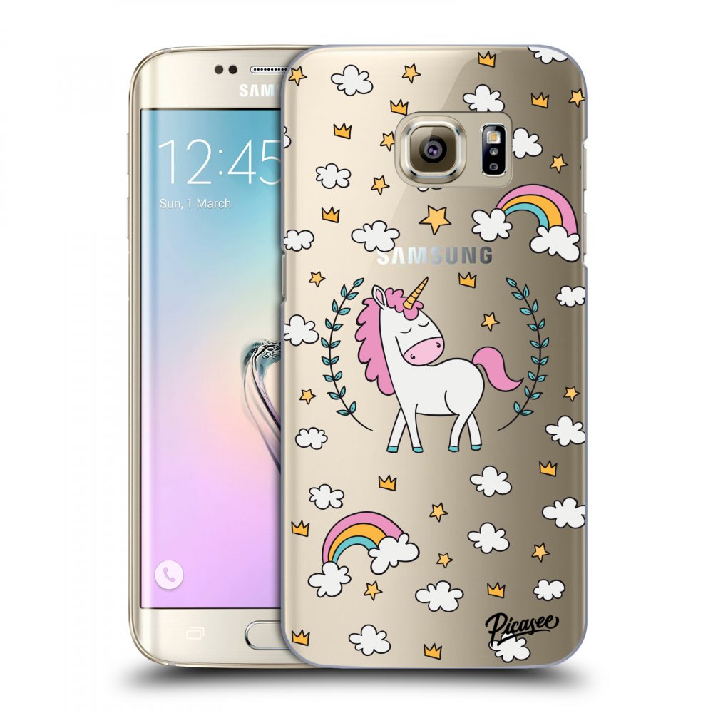 Picasee husă transparentă din silicon pentru Samsung Galaxy S7 Edge G935F - Unicorn star heaven