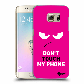 Husă pentru Samsung Galaxy S7 Edge G935F - Angry Eyes - Pink
