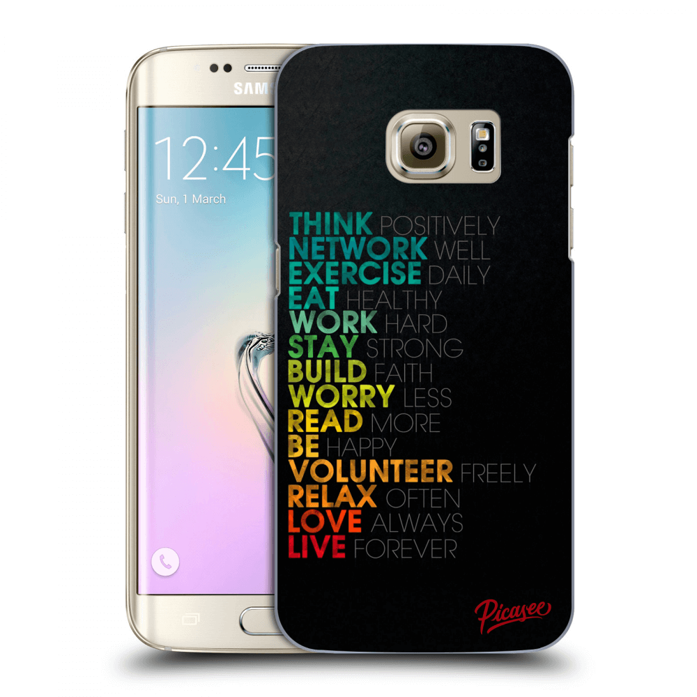 Picasee husă transparentă din silicon pentru Samsung Galaxy S7 Edge G935F - Motto life