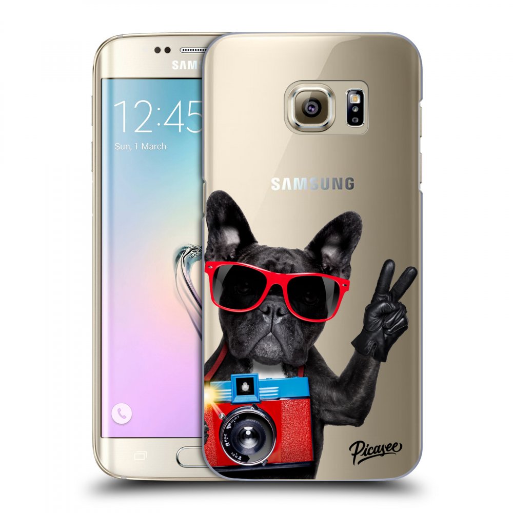 Picasee husă transparentă din silicon pentru Samsung Galaxy S7 Edge G935F - French Bulldog