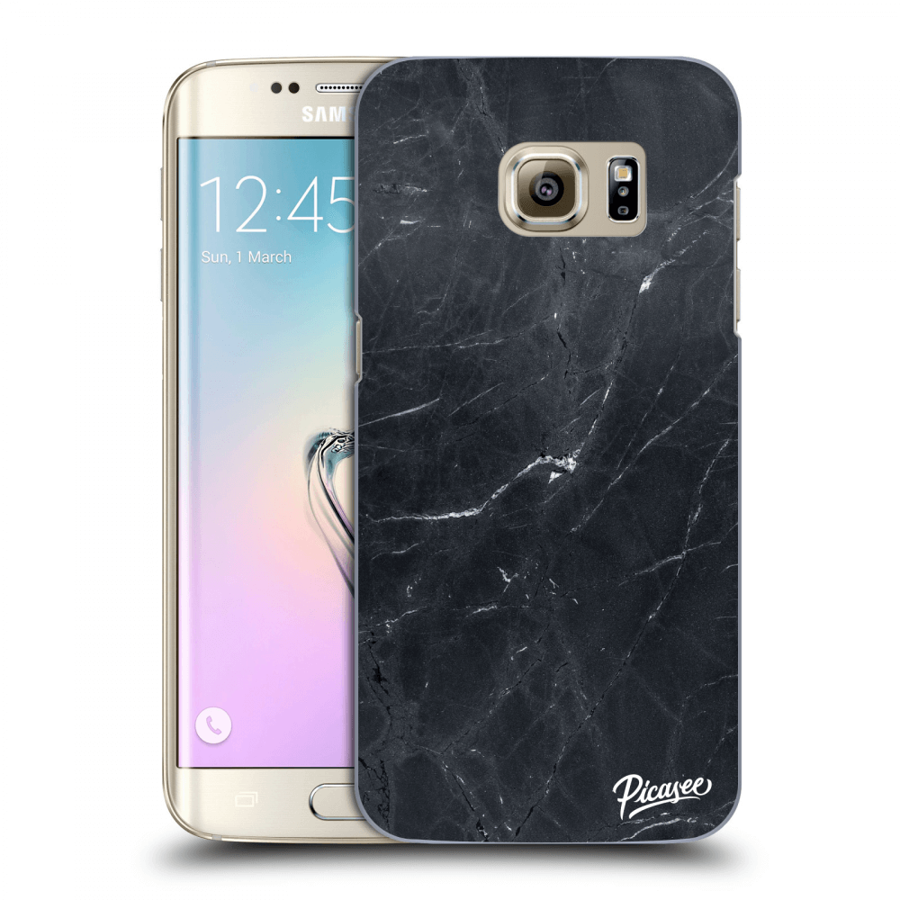 Picasee husă transparentă din silicon pentru Samsung Galaxy S7 Edge G935F - Black marble