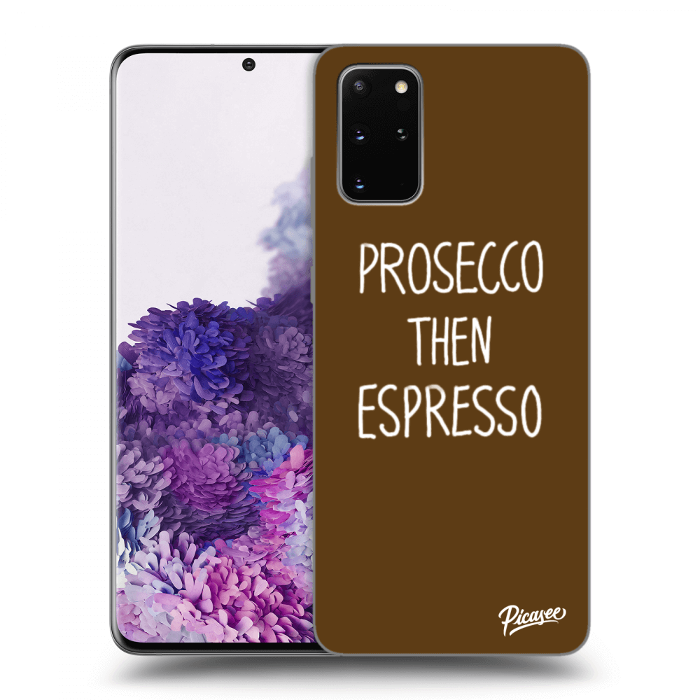 Picasee husă transparentă din silicon pentru Samsung Galaxy S20+ G985F - Prosecco then espresso