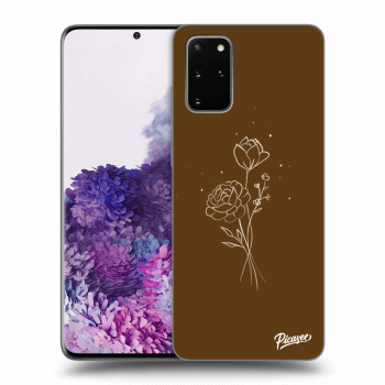 Husă pentru Samsung Galaxy S20+ G985F - Brown flowers
