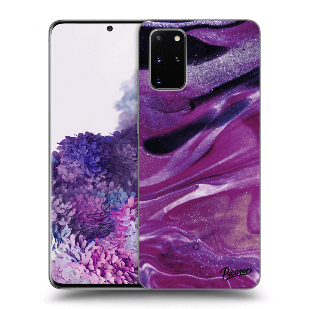 Picasee husă transparentă din silicon pentru Samsung Galaxy S20+ G985F - Purple glitter