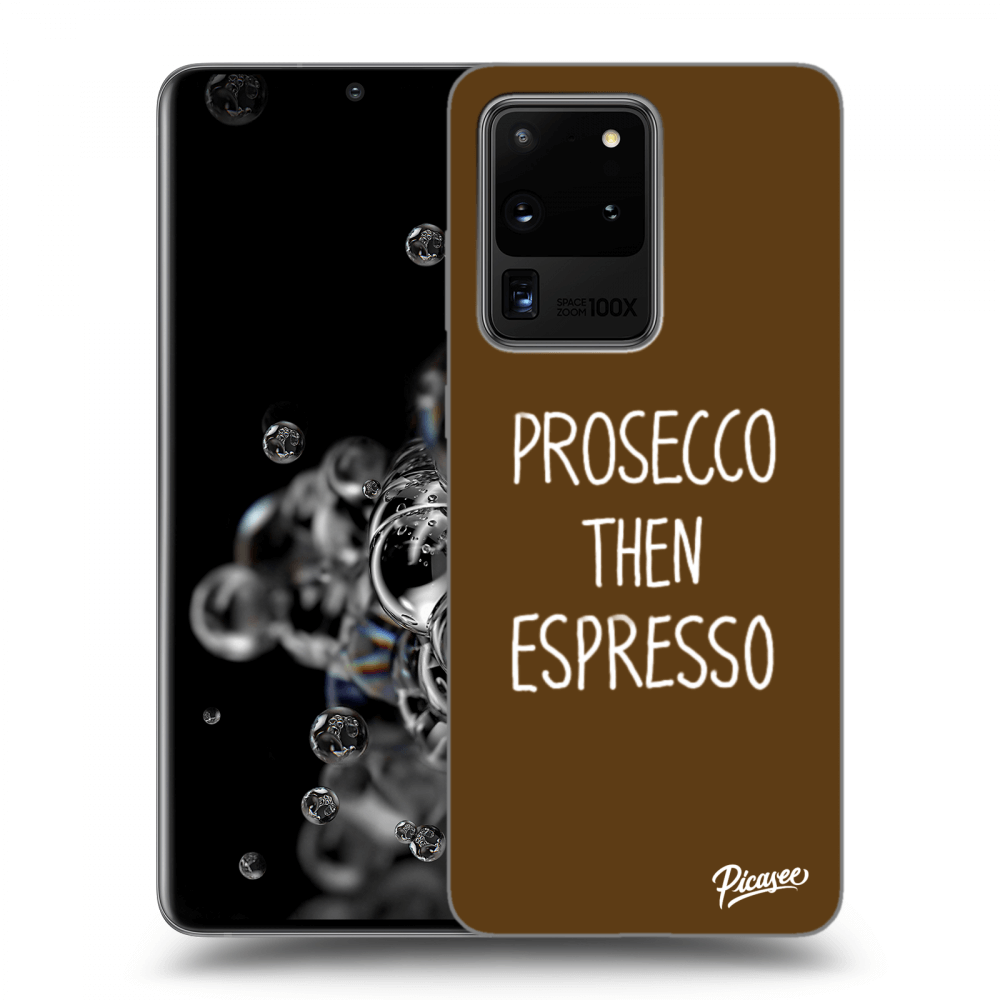 Picasee husă transparentă din silicon pentru Samsung Galaxy S20 Ultra 5G G988F - Prosecco then espresso