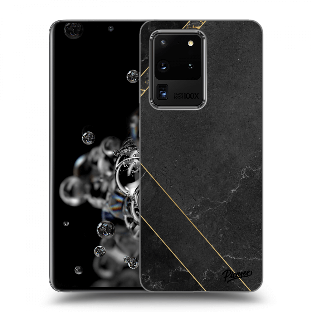 Picasee husă transparentă din silicon pentru Samsung Galaxy S20 Ultra 5G G988F - Black tile