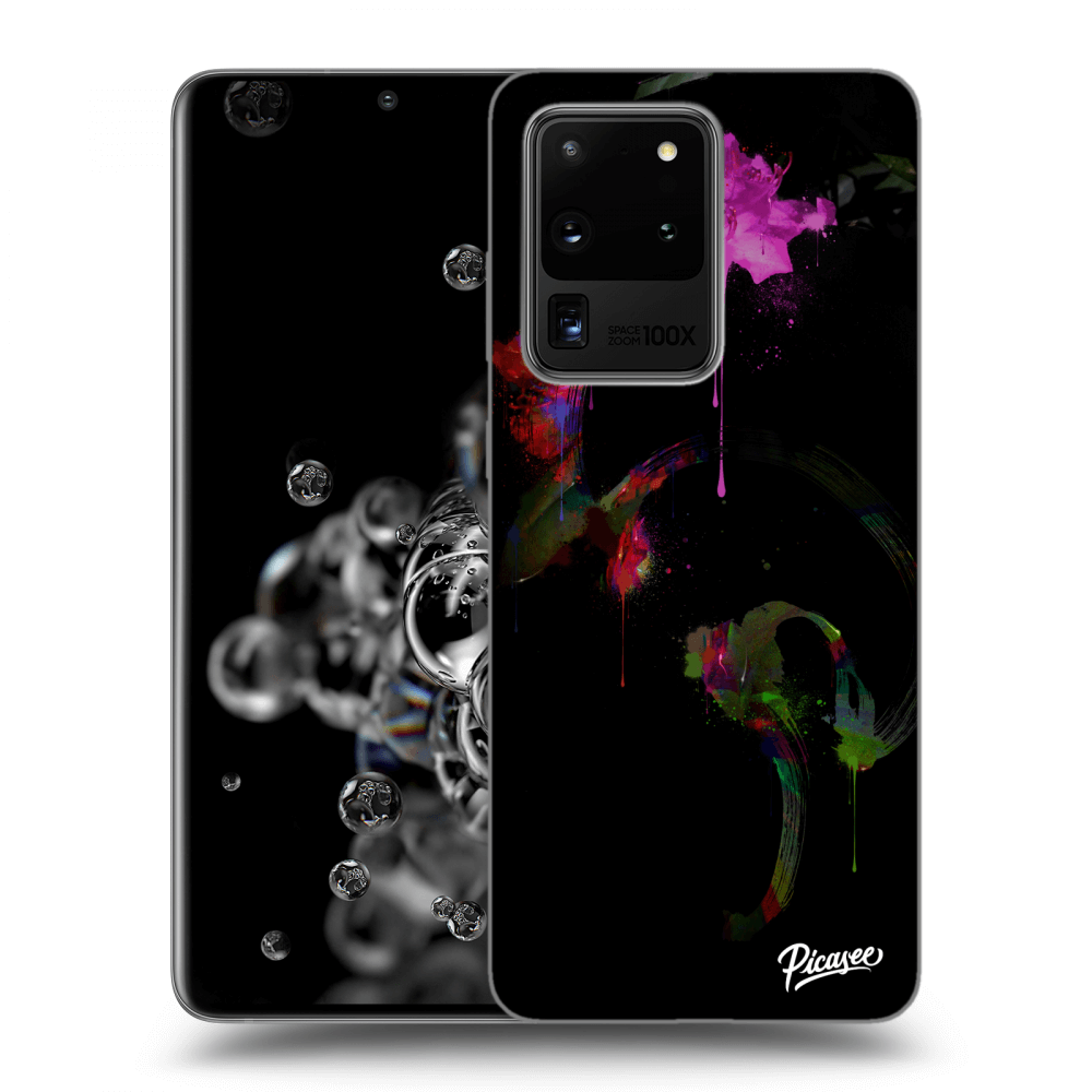 Picasee husă transparentă din silicon pentru Samsung Galaxy S20 Ultra 5G G988F - Peony black