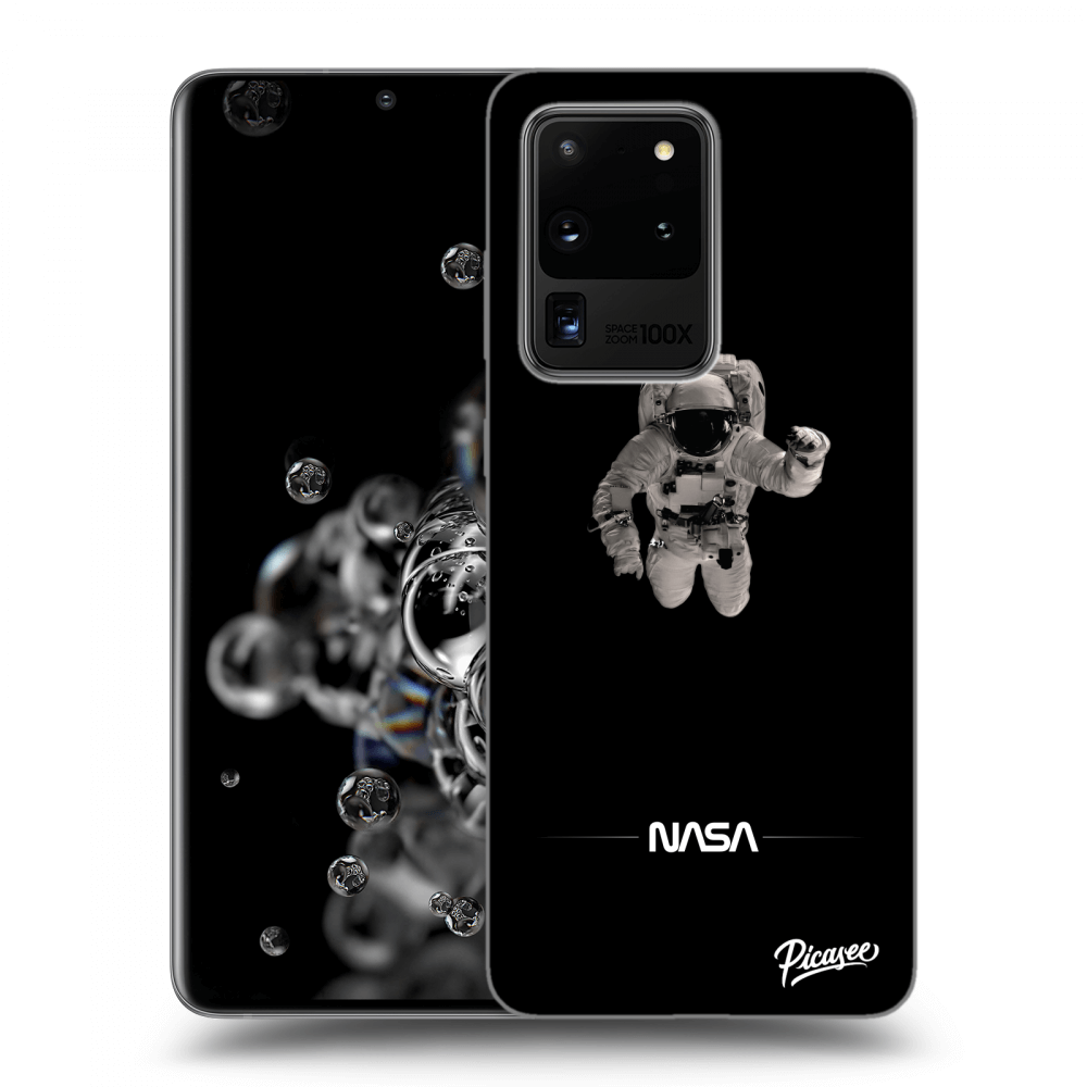 Picasee husă neagră din silicon pentru Samsung Galaxy S20 Ultra 5G G988F - Astronaut Minimal