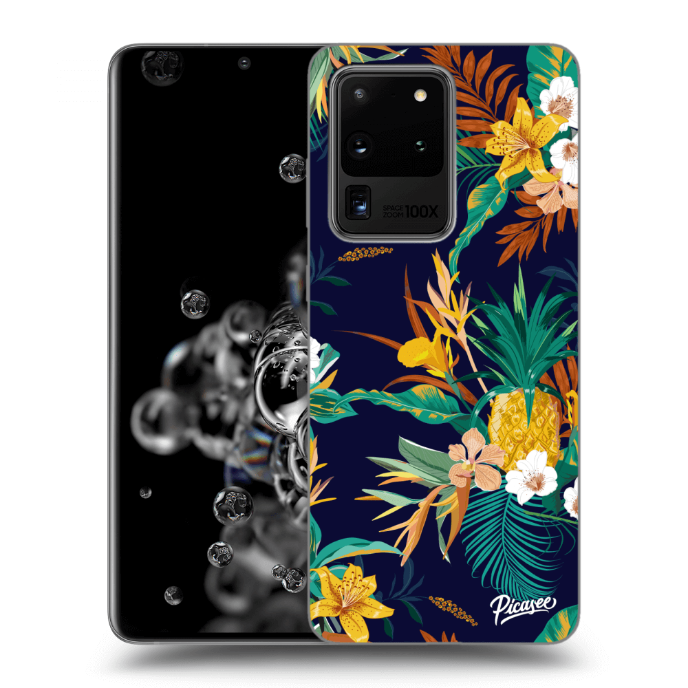 Picasee husă neagră din silicon pentru Samsung Galaxy S20 Ultra 5G G988F - Pineapple Color