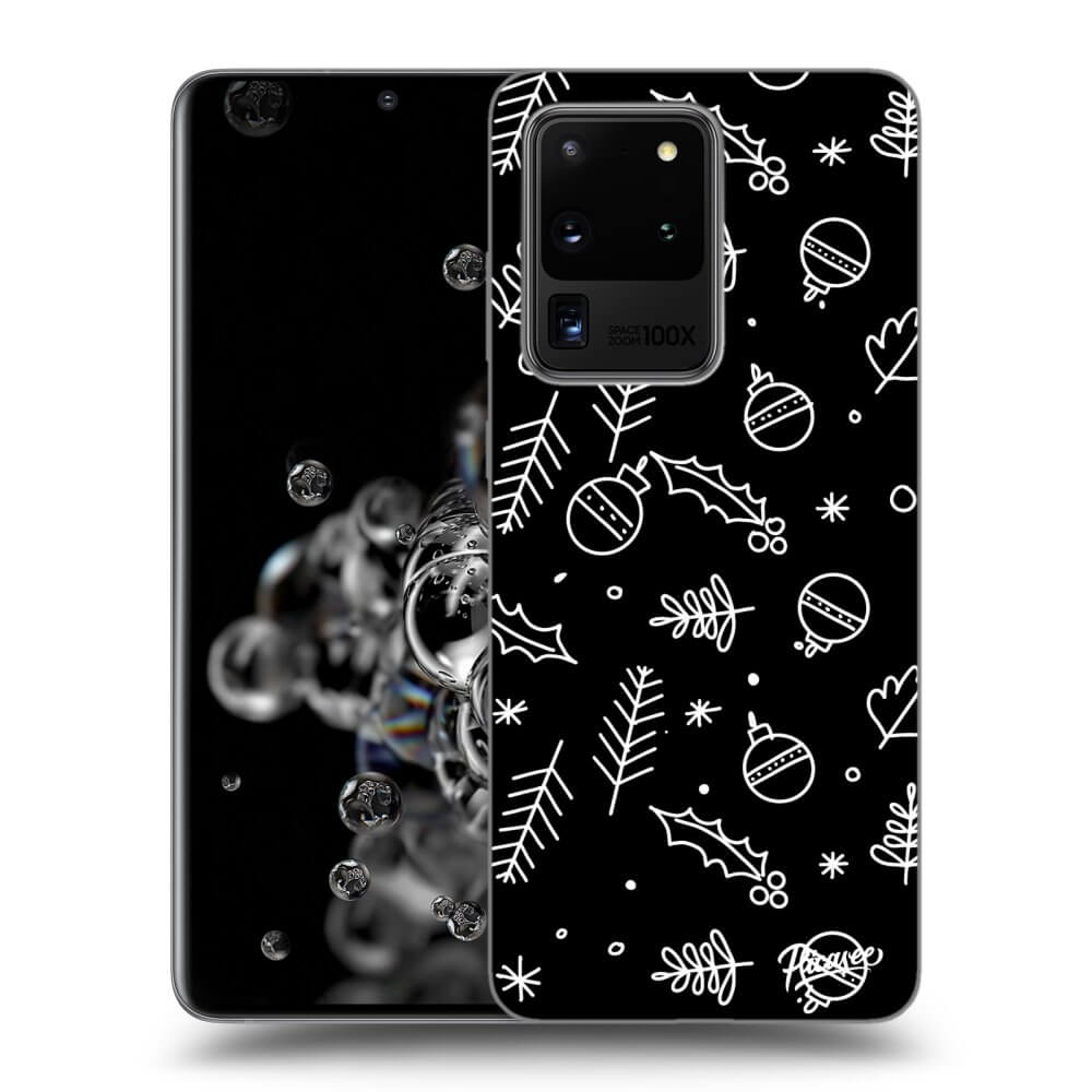Picasee husă neagră din silicon pentru Samsung Galaxy S20 Ultra 5G G988F - Mistletoe