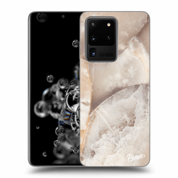 Picasee husă transparentă din silicon pentru Samsung Galaxy S20 Ultra 5G G988F - Cream marble