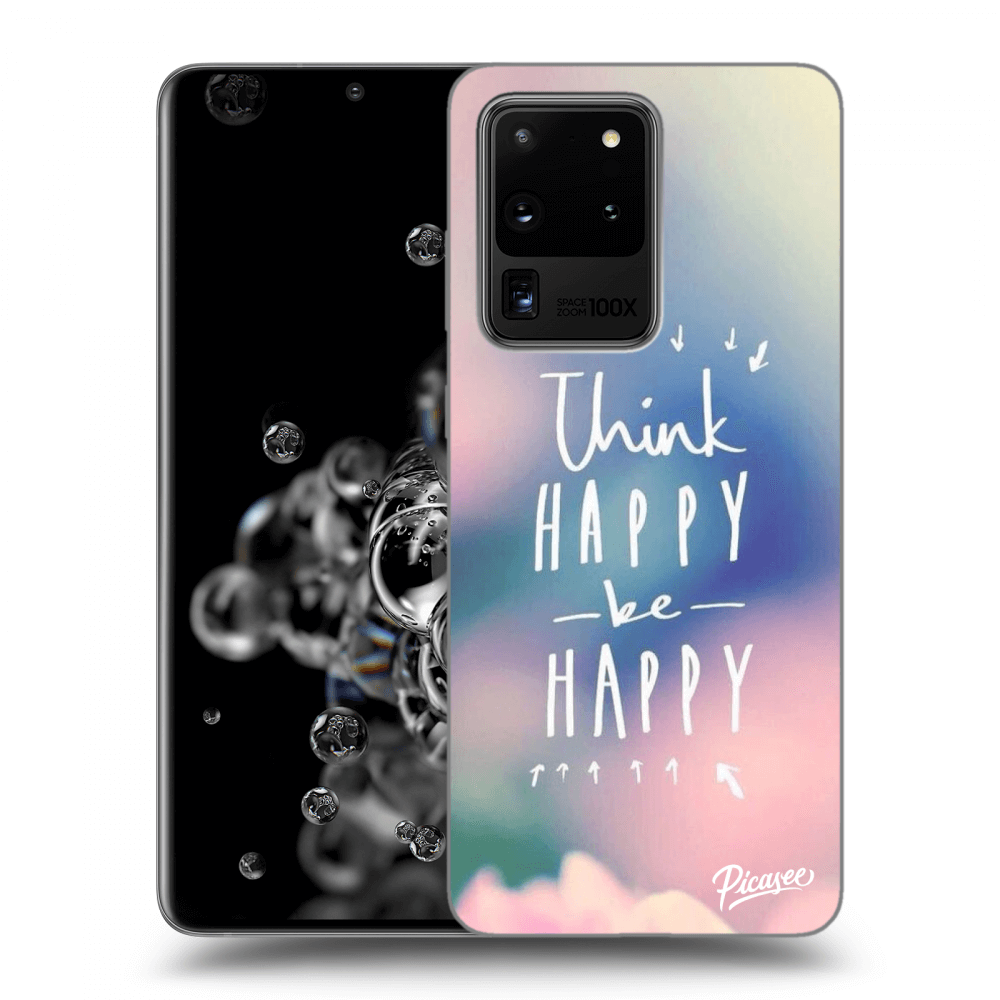 Picasee husă transparentă din silicon pentru Samsung Galaxy S20 Ultra 5G G988F - Think happy be happy