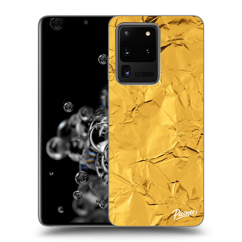 Picasee husă transparentă din silicon pentru Samsung Galaxy S20 Ultra 5G G988F - Gold