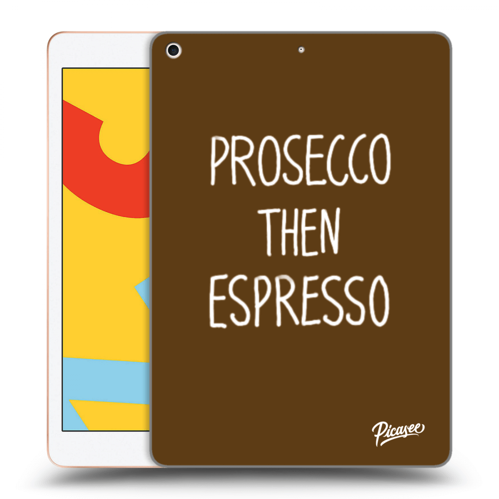 Picasee husă neagră din silicon pentru Apple iPad 10.2" 2019 (7. gen) - Prosecco then espresso