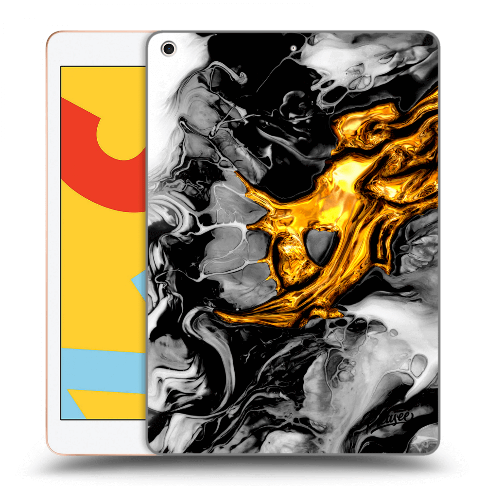 Picasee husă neagră din silicon pentru Apple iPad 10.2" 2019 (7. gen) - Black Gold 2