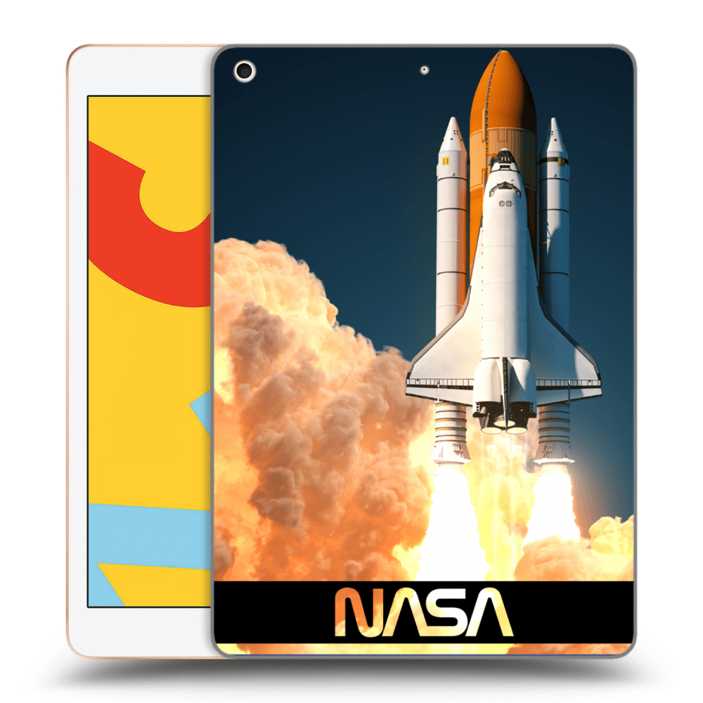 Picasee husă transparentă din silicon pentru Apple iPad 10.2" 2019 (7. gen) - Space Shuttle