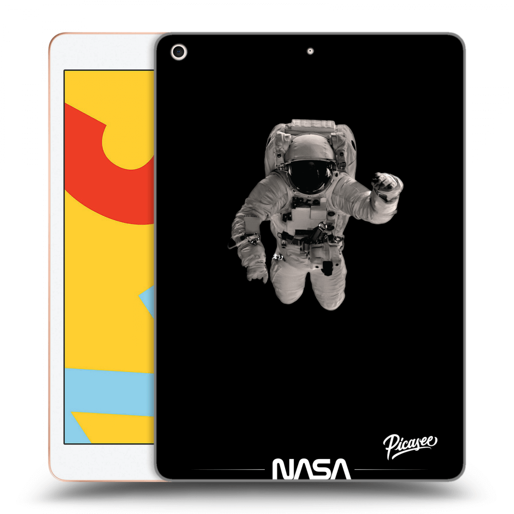 Picasee husă neagră din silicon pentru Apple iPad 10.2" 2019 (7. gen) - Astronaut Minimal