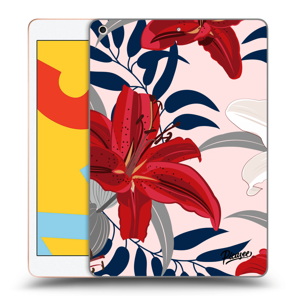 Picasee husă transparentă din silicon pentru Apple iPad 10.2" 2019 (7. gen) - Red Lily