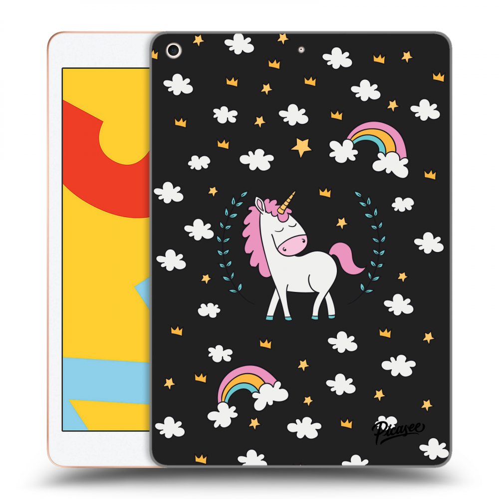 Picasee husă neagră din silicon pentru Apple iPad 10.2" 2019 (7. gen) - Unicorn star heaven