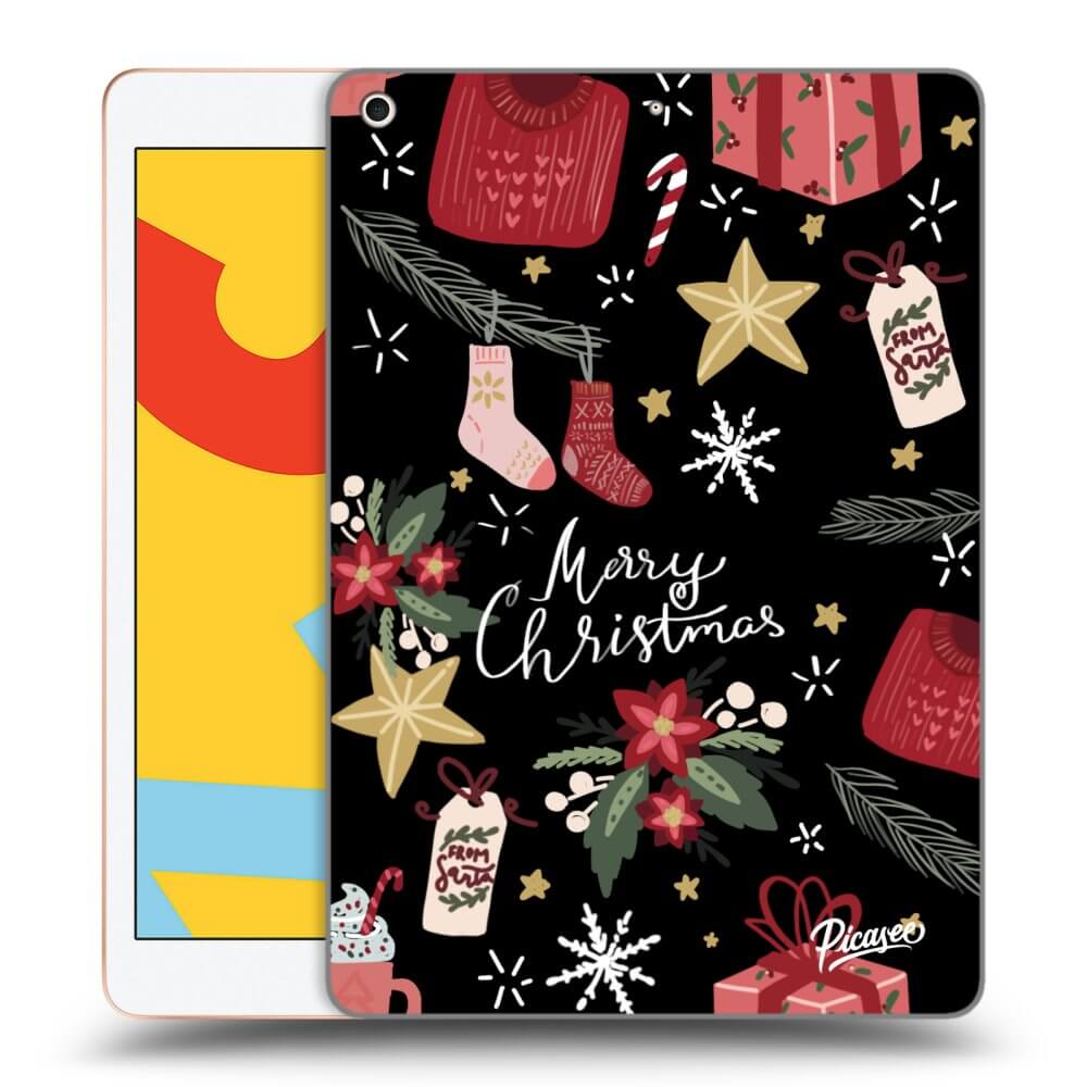 Picasee husă neagră din silicon pentru Apple iPad 10.2" 2019 (7. gen) - Christmas