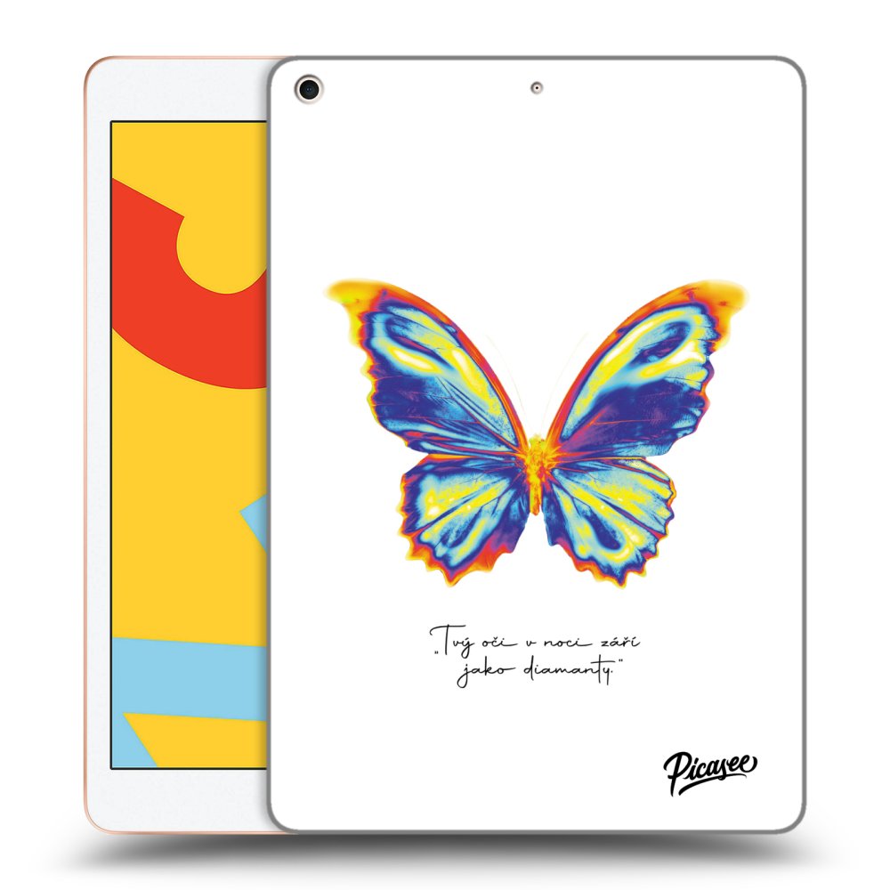 Picasee husă transparentă din silicon pentru Apple iPad 10.2" 2019 (7. gen) - Diamanty White