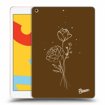 Husă pentru Apple iPad 10.2" 2019 (7. gen) - Brown flowers