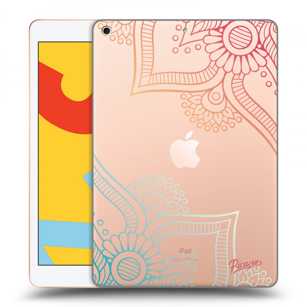 Picasee husă transparentă din silicon pentru Apple iPad 10.2" 2019 (7. gen) - Flowers pattern
