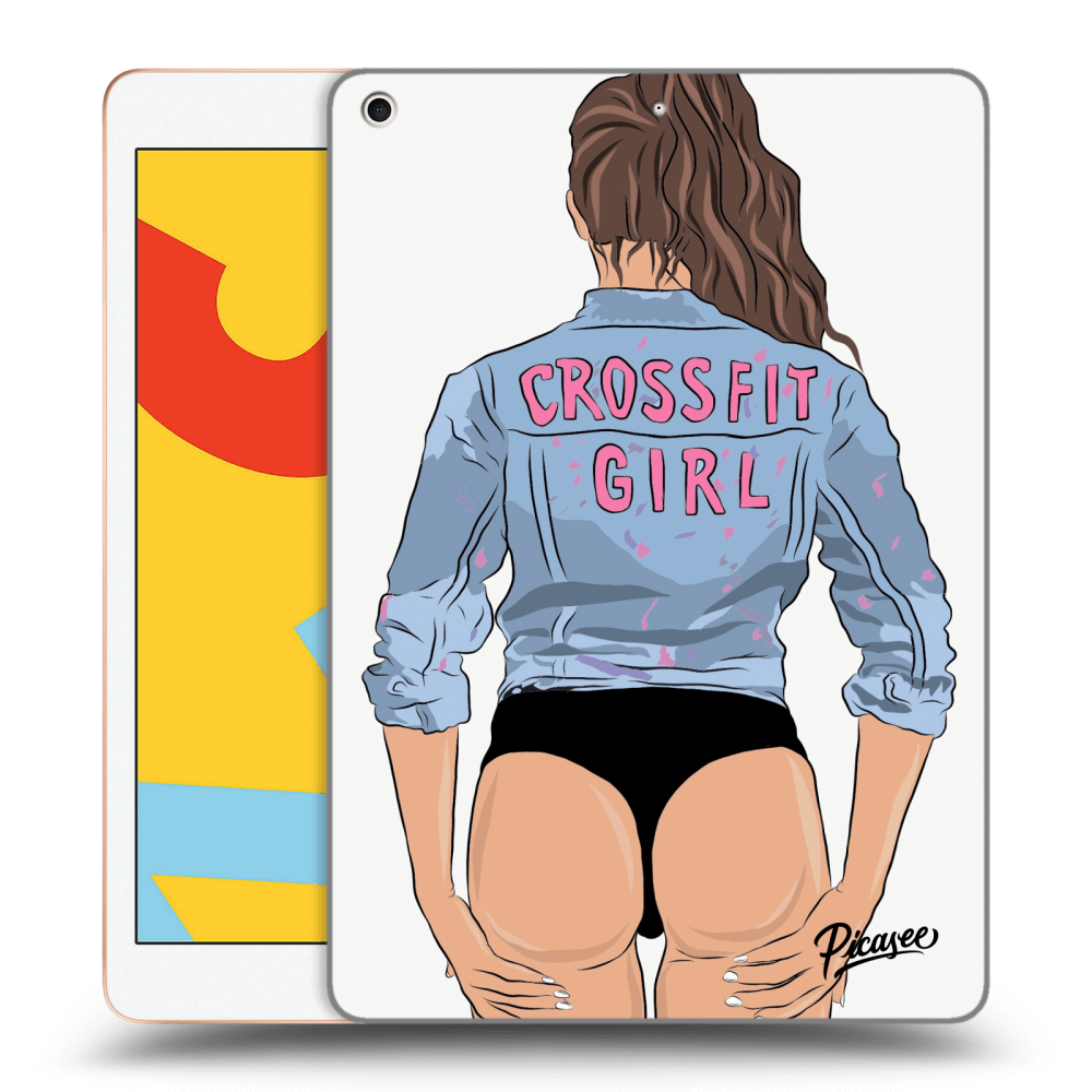 Picasee husă neagră din silicon pentru Apple iPad 10.2" 2019 (7. gen) - Crossfit girl - nickynellow