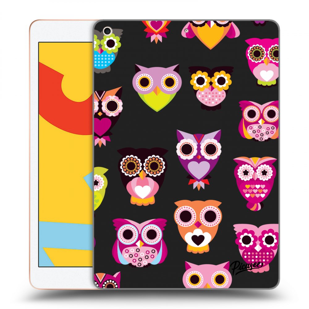 Picasee husă neagră din silicon pentru Apple iPad 10.2" 2019 (7. gen) - Owls