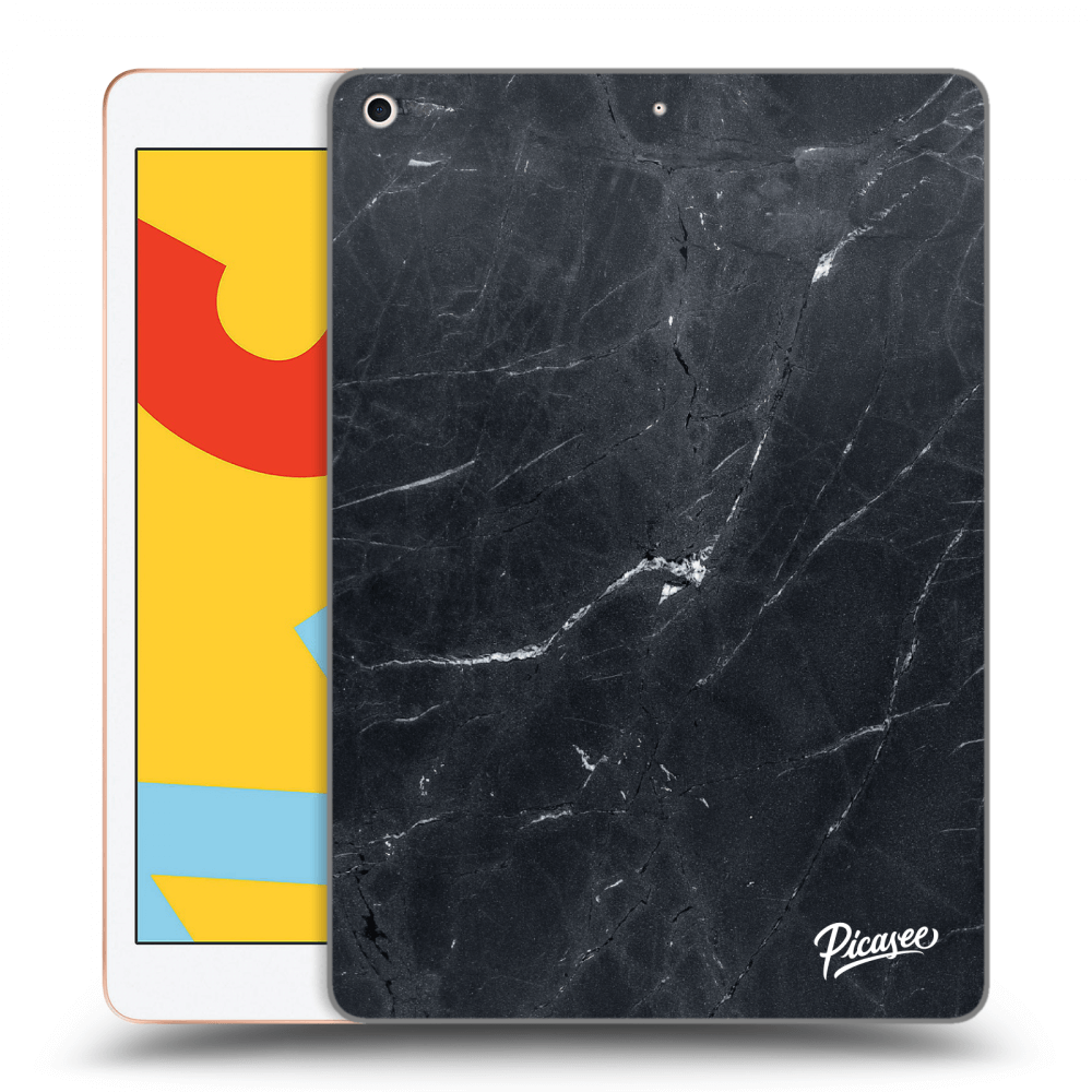 Picasee husă neagră din silicon pentru Apple iPad 10.2" 2019 (7. gen) - Black marble