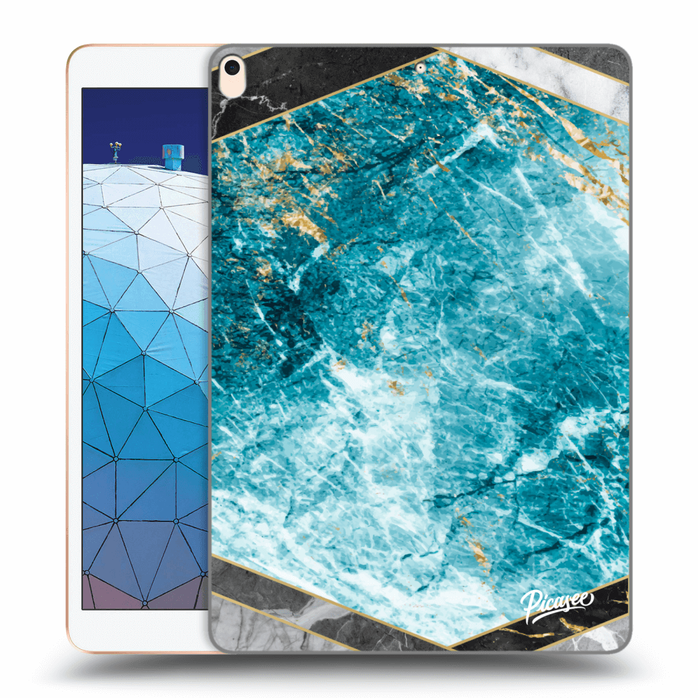 Picasee husă transparentă din silicon pentru Apple iPad Air 10.5" 2019 (3.gen) - Blue geometry