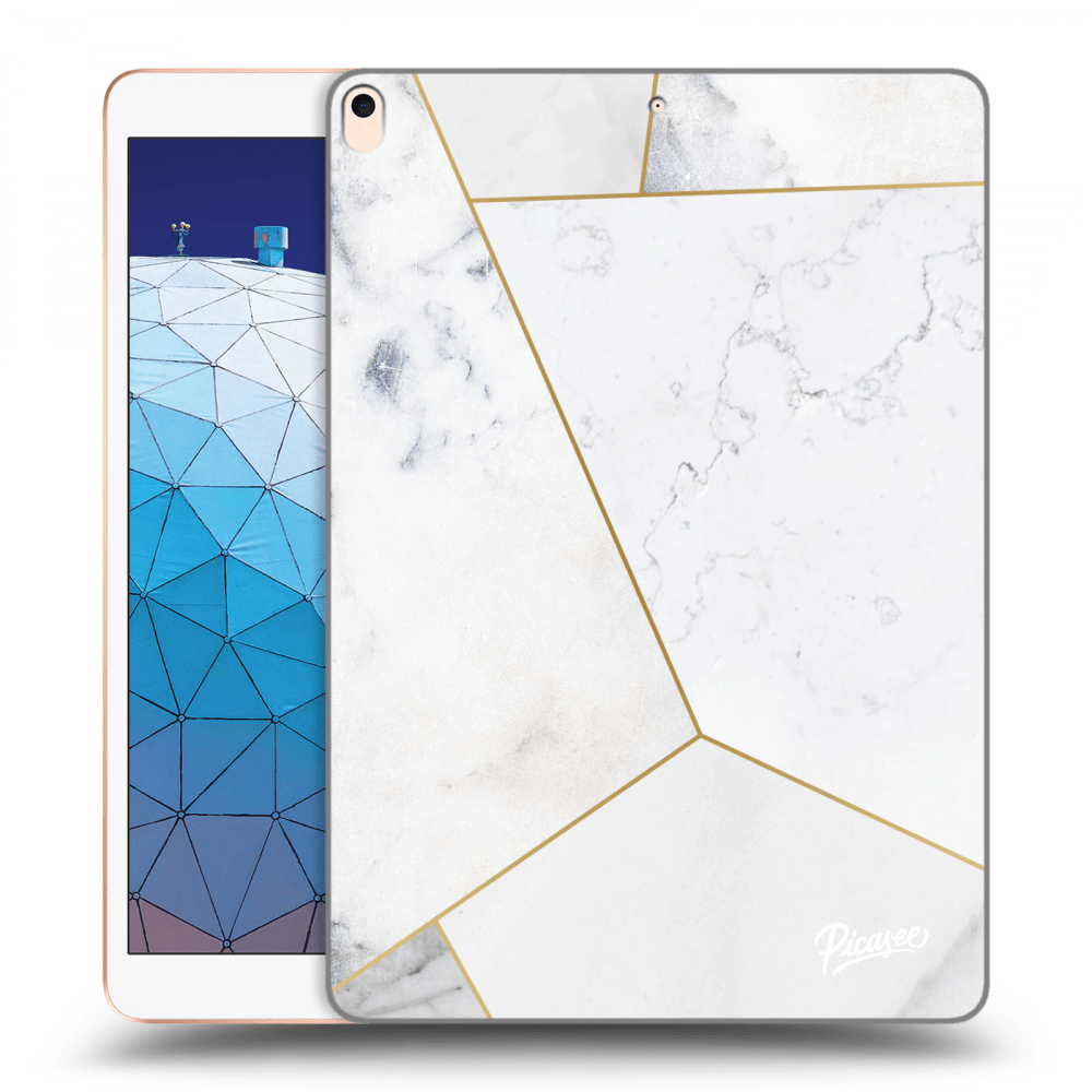 Picasee husă transparentă din silicon pentru Apple iPad Air 10.5" 2019 (3.gen) - White tile