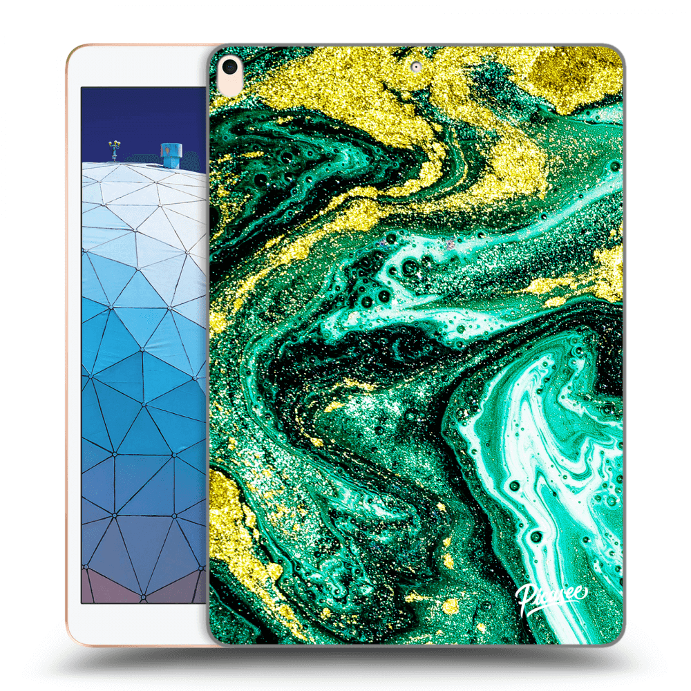 Picasee husă transparentă din silicon pentru Apple iPad Air 10.5" 2019 (3.gen) - Green Gold