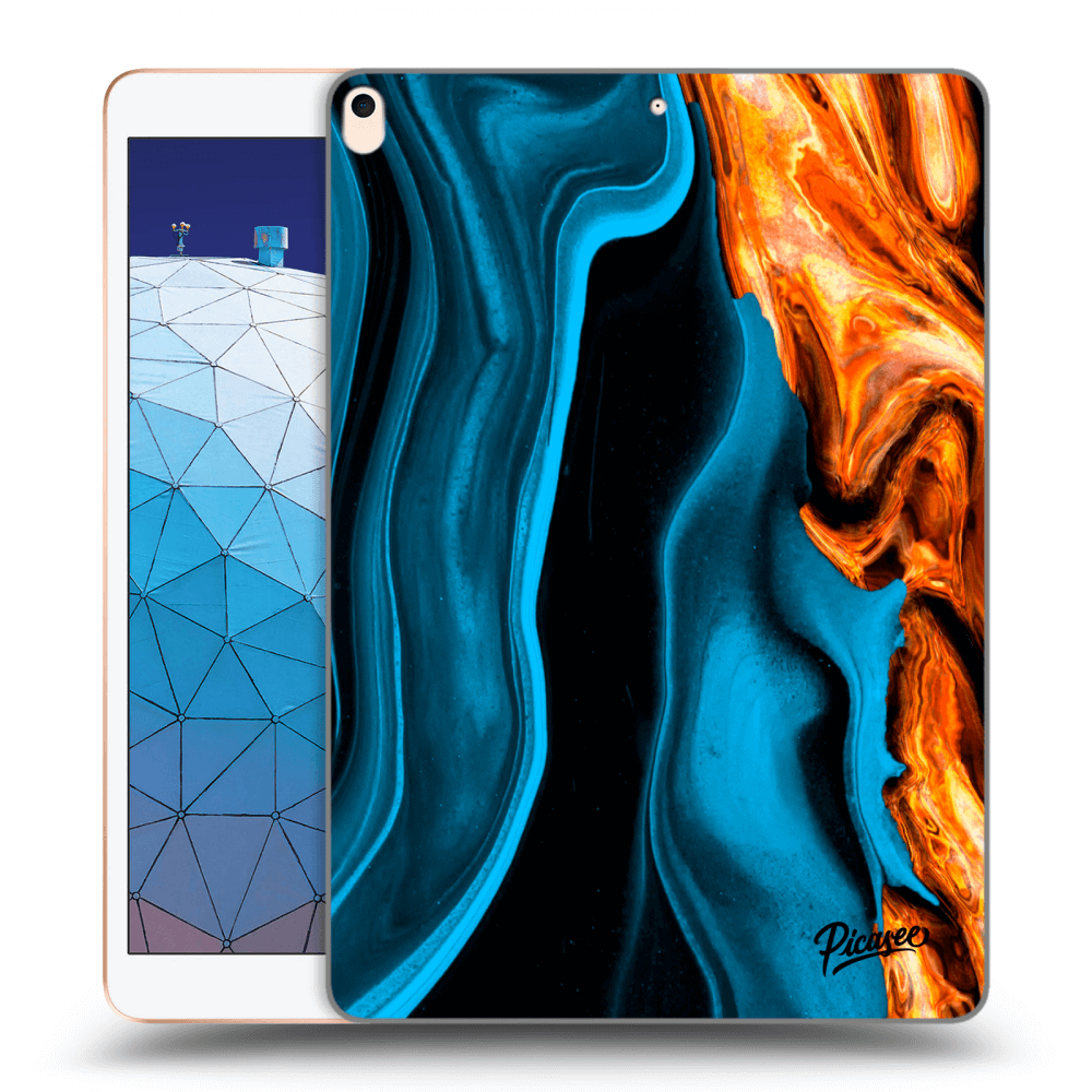 Picasee husă transparentă din silicon pentru Apple iPad Air 10.5" 2019 (3.gen) - Gold blue