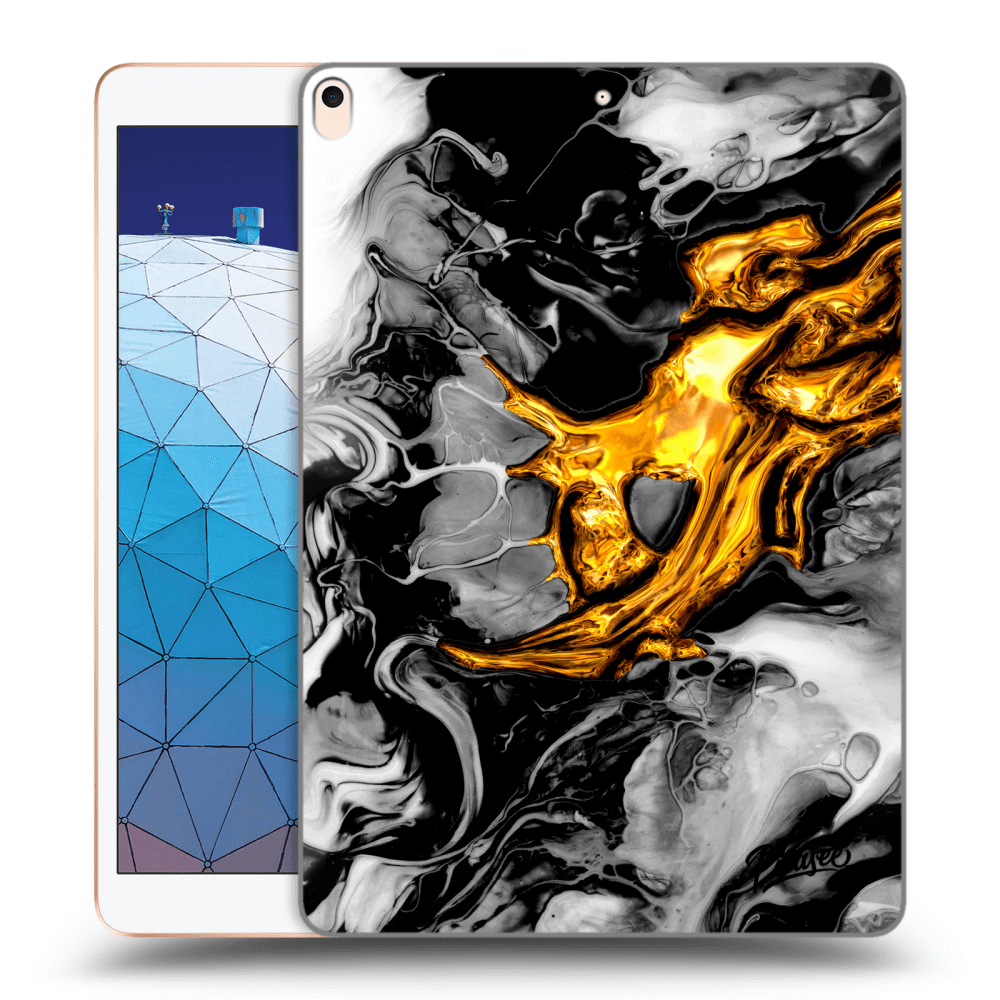 Picasee husă transparentă din silicon pentru Apple iPad Air 10.5" 2019 (3.gen) - Black Gold 2