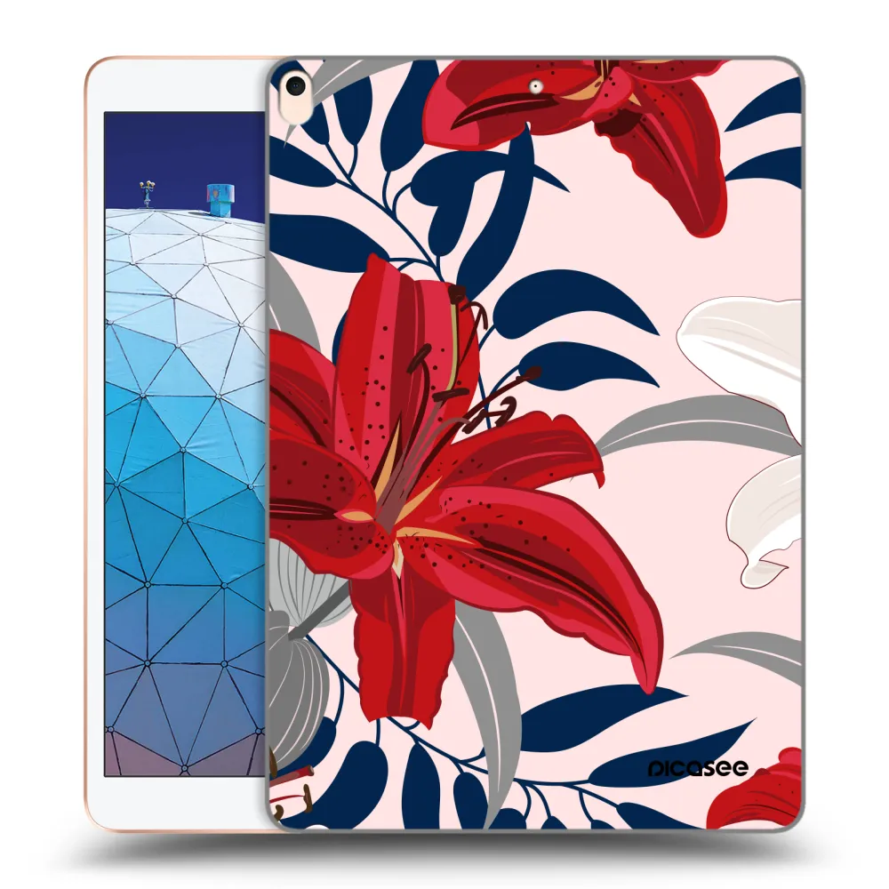 Picasee husă transparentă din silicon pentru Apple iPad Air 10.5" 2019 (3.gen) - Red Lily