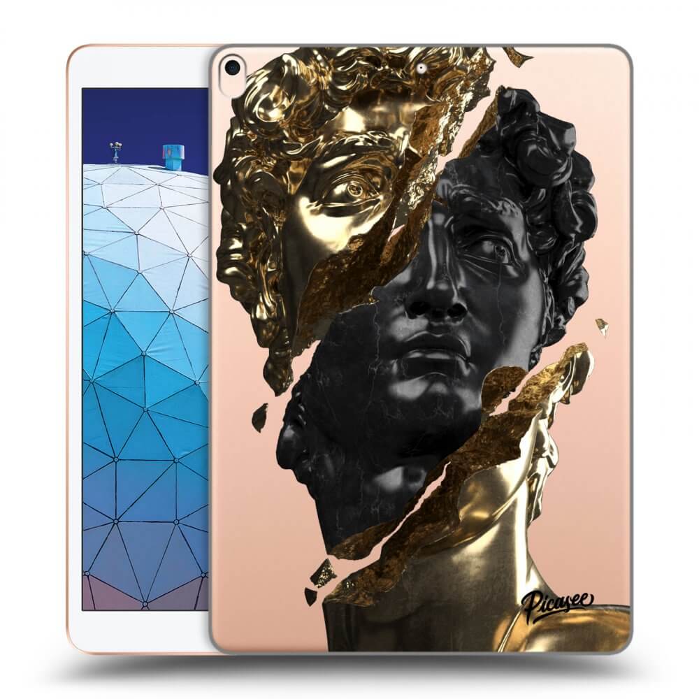 Picasee husă transparentă din silicon pentru Apple iPad Air 10.5" 2019 (3.gen) - Gold - Black